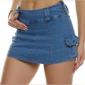 Roma Blue Denim Skort Sz M